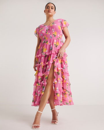 Simply Beautiful Floral Tiered Maxi Dress