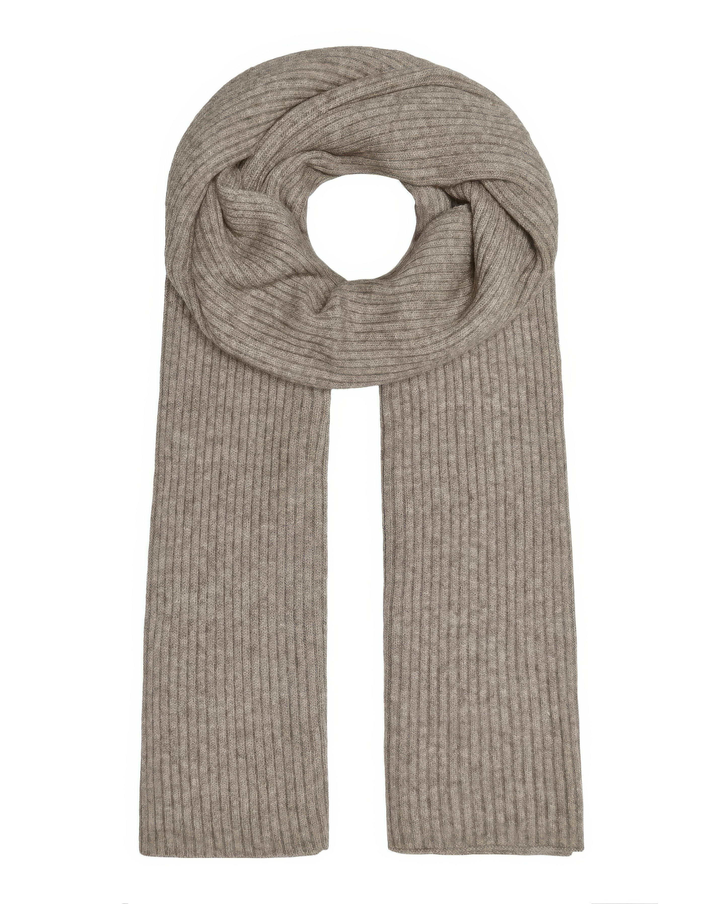 Only Ribbed Knit Mocha Scarf