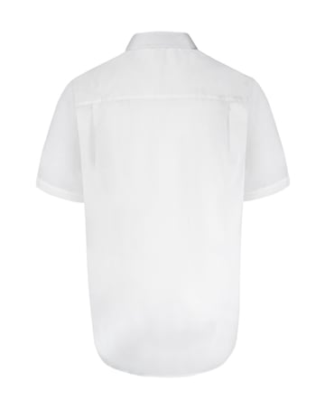 D555 Big & Tall Delmar Short Sleeve Easy Iron Classic Shirt with Pocket - White