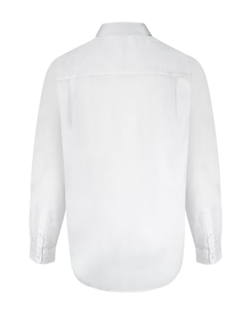 D555 Big & Tall Aiden L/S Easy Iron Regular Shirt with Chest Pocket - White