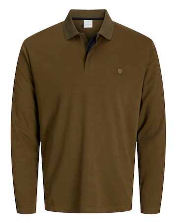 Jack & Jones Premium Long Sleeve Polo - Khaki