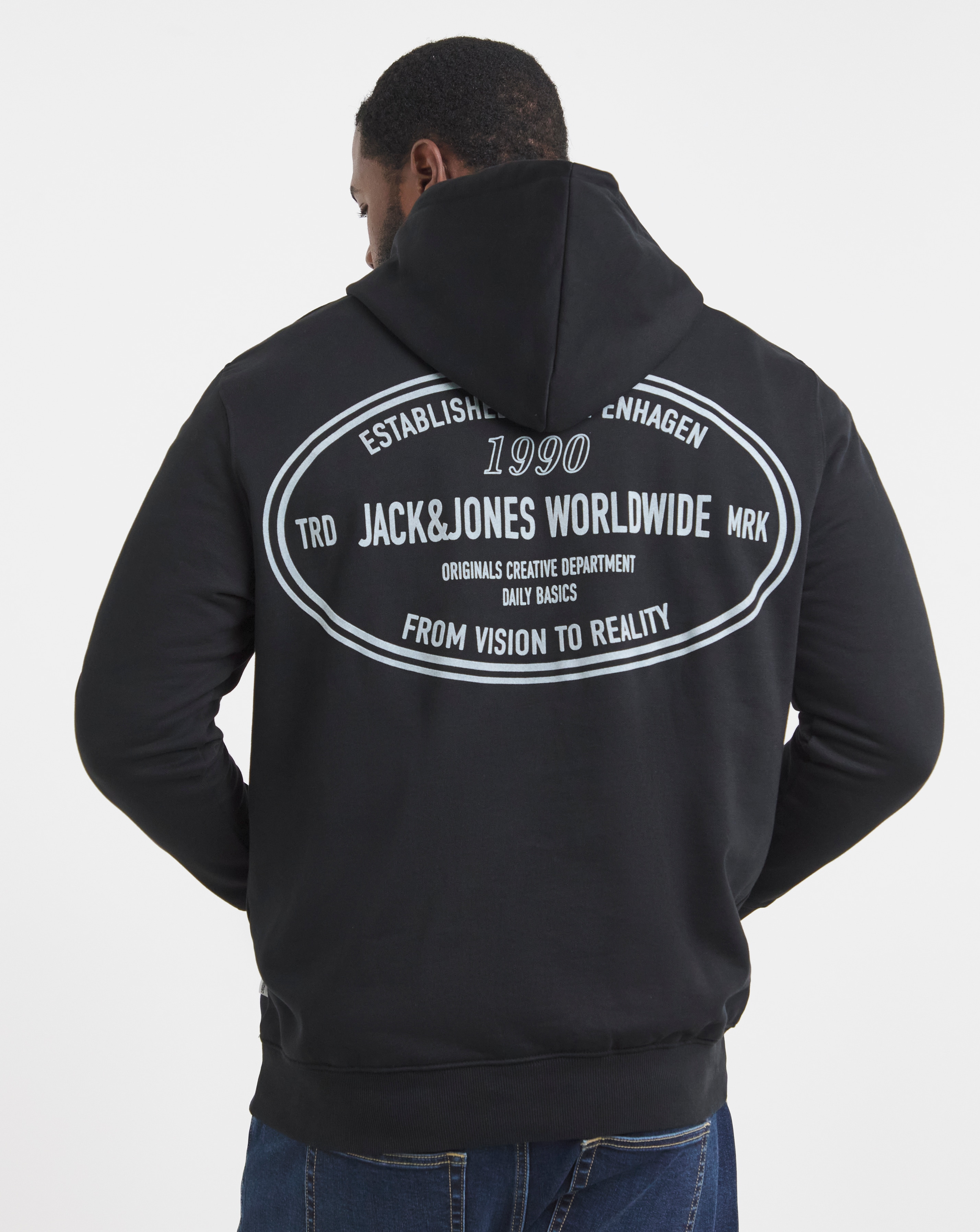 Jack & Jones York Logo Hoodie - Black
