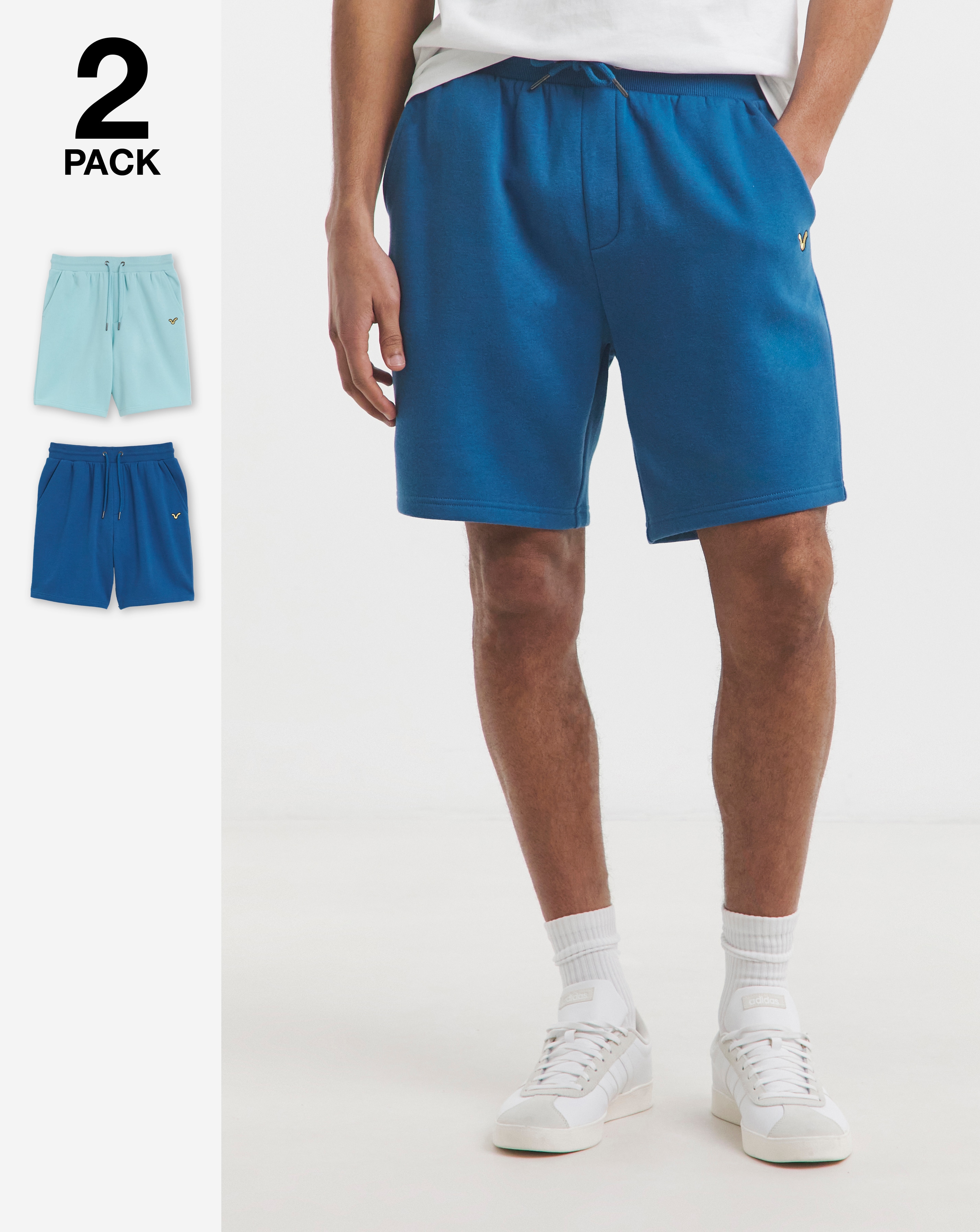 Voi Storm 2 Pack Plain Jersey Shorts