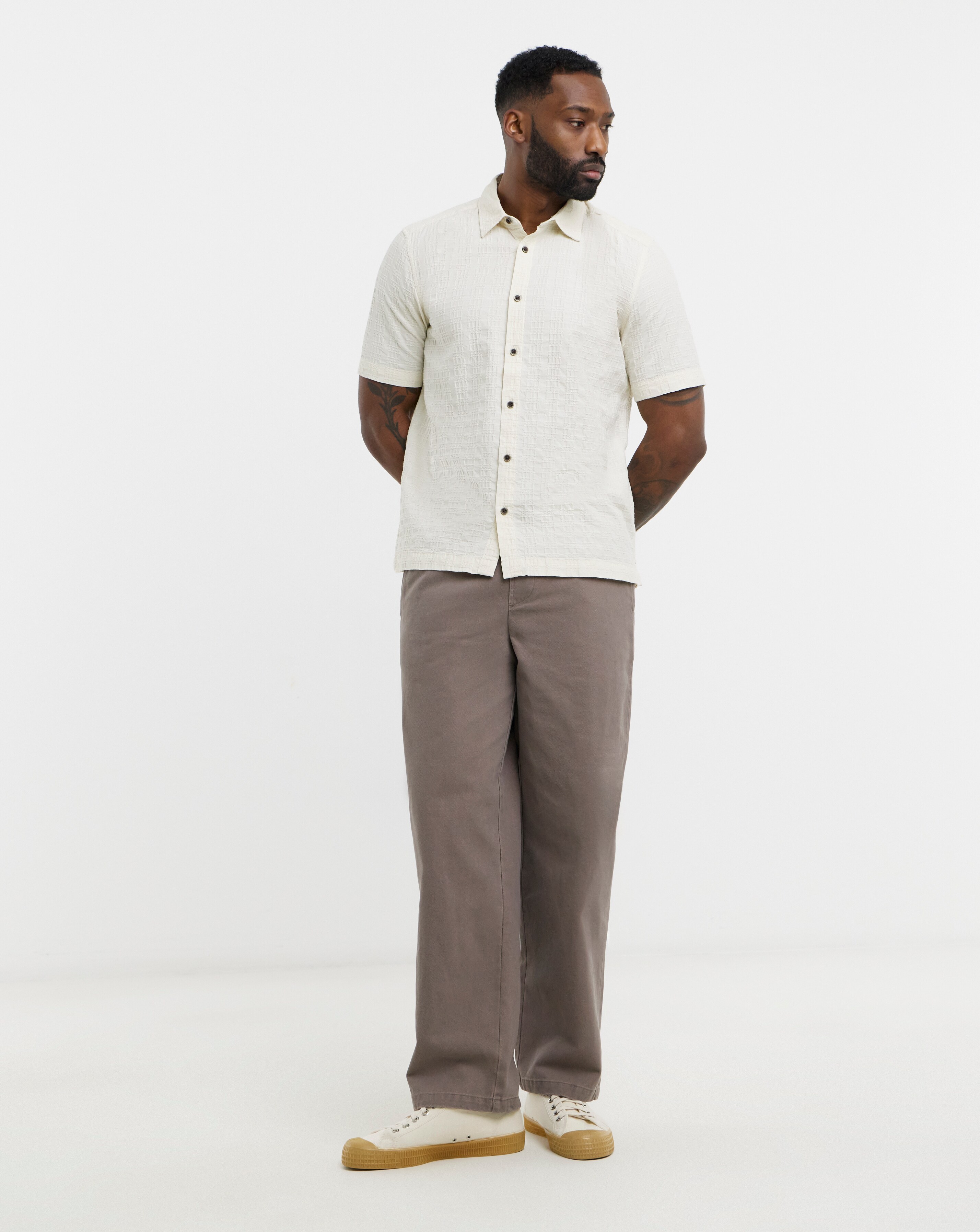 New In - Only & Sons Textured Shirt - Cream