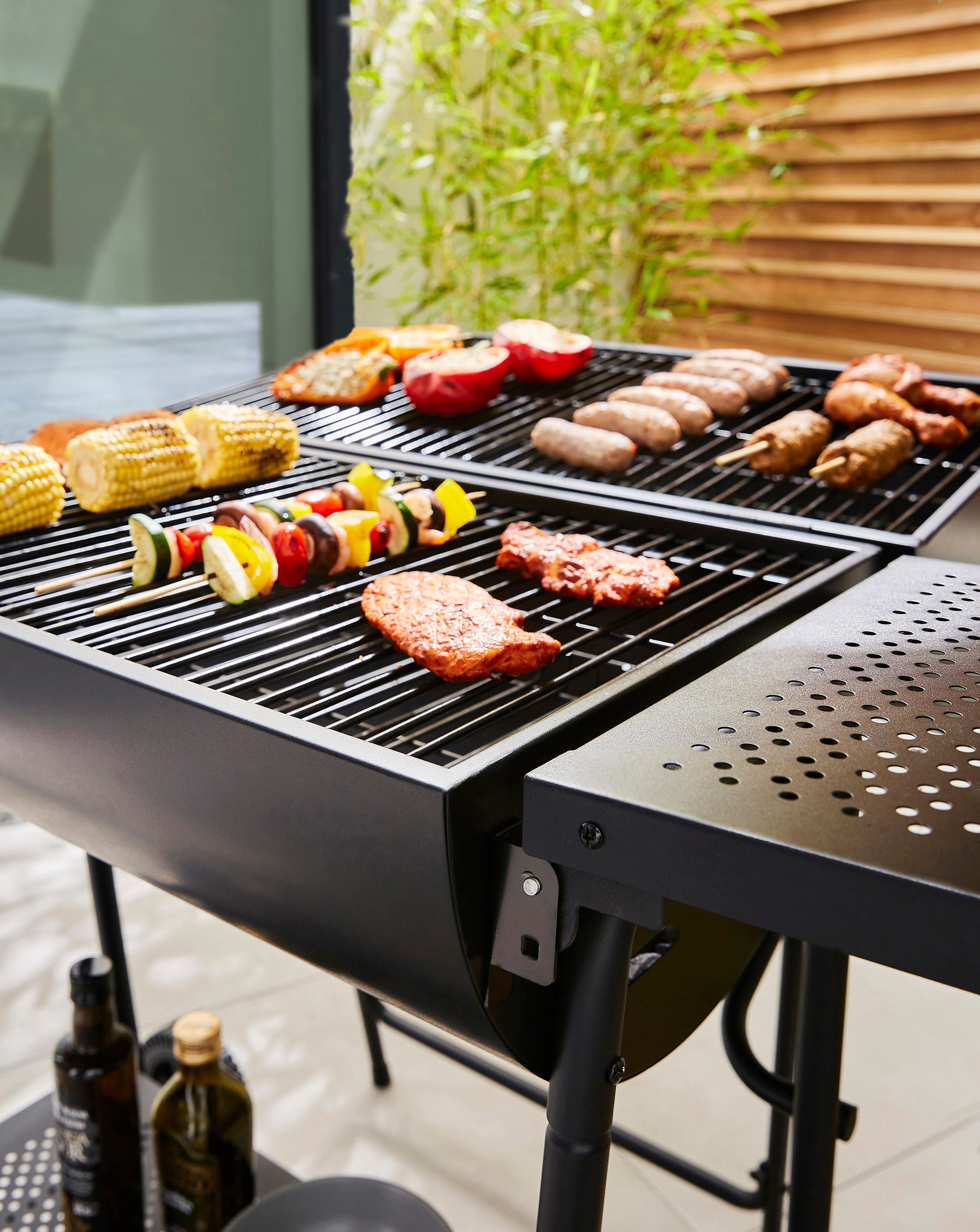 Oil drum charcoal clearance bbq