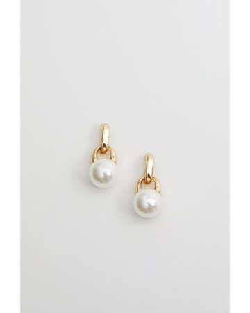 Jon Richard Gold Plated And Pearl Mini Drop Earrings
