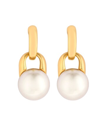 Jon Richard Gold Plated And Pearl Mini Drop Earrings