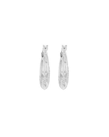 Sterling Silver Rope Hoop Earrings
