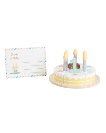 Wooden Birthday Cake Set