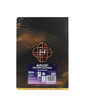 K-Pop Demon Hunters Golden Notebook & Pencil Case