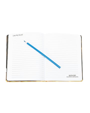 K-Pop Demon Hunters Golden Notebook & Pencil Case