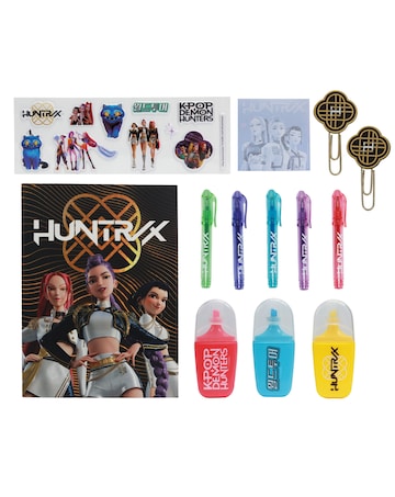 K-Pop Demon Hunters Golden Bottle & Stationery Set