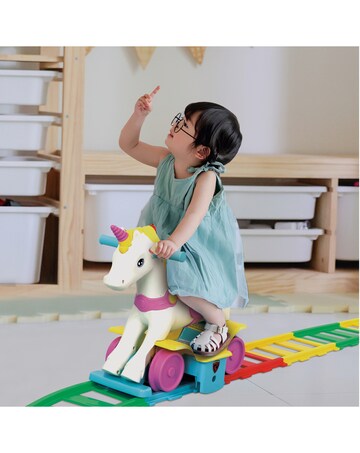 Rainbow Unicorn Train/Rocker 2 in 1