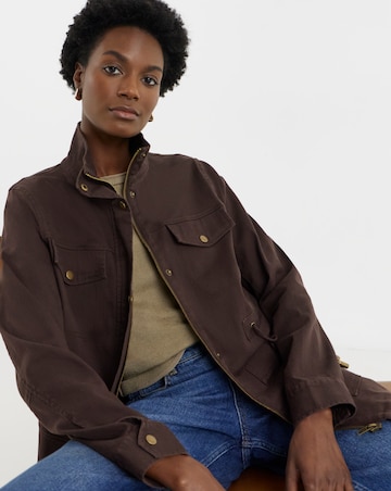 Chocolate Stretch Utility Jacket