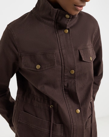 Chocolate Stretch Utility Jacket