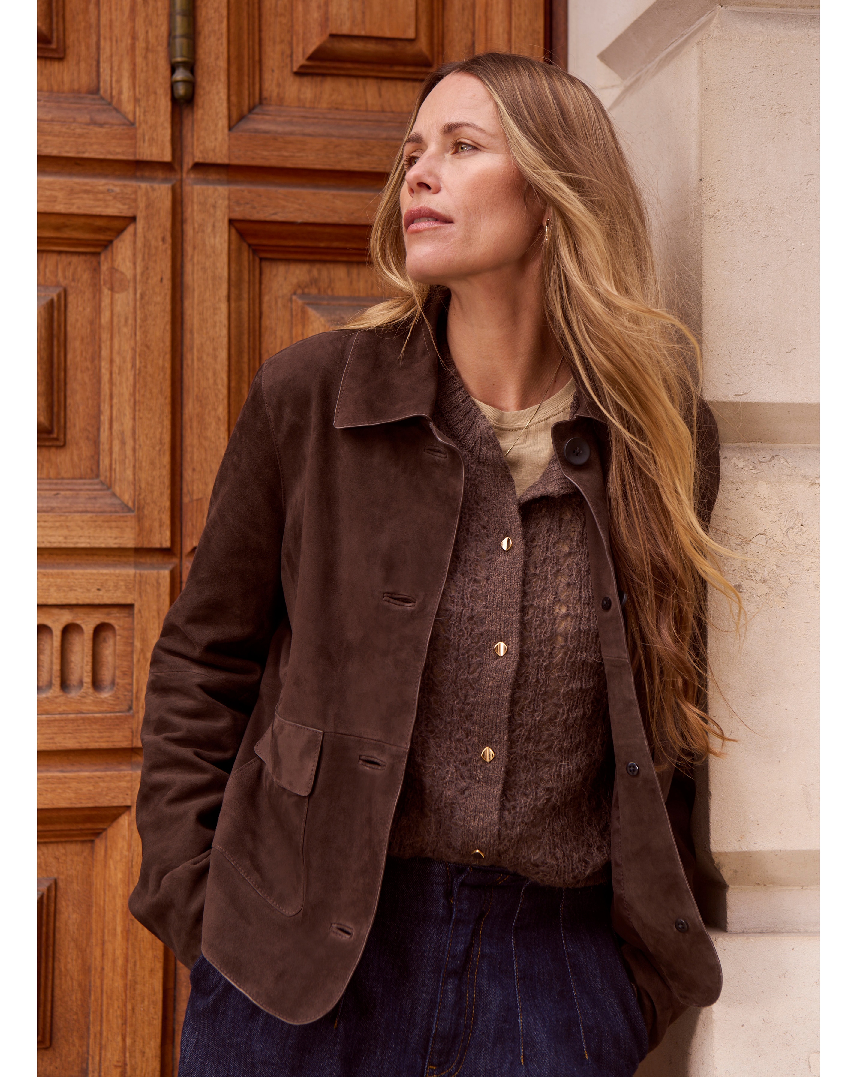 Anthology Suede Trucker Jacket