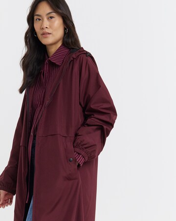 Dark Olive Longline Lightweight Raincoat