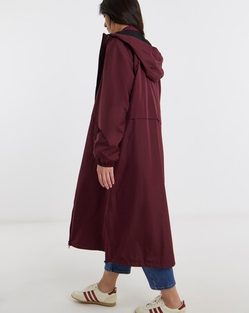 Dark Olive Longline Lightweight Raincoat