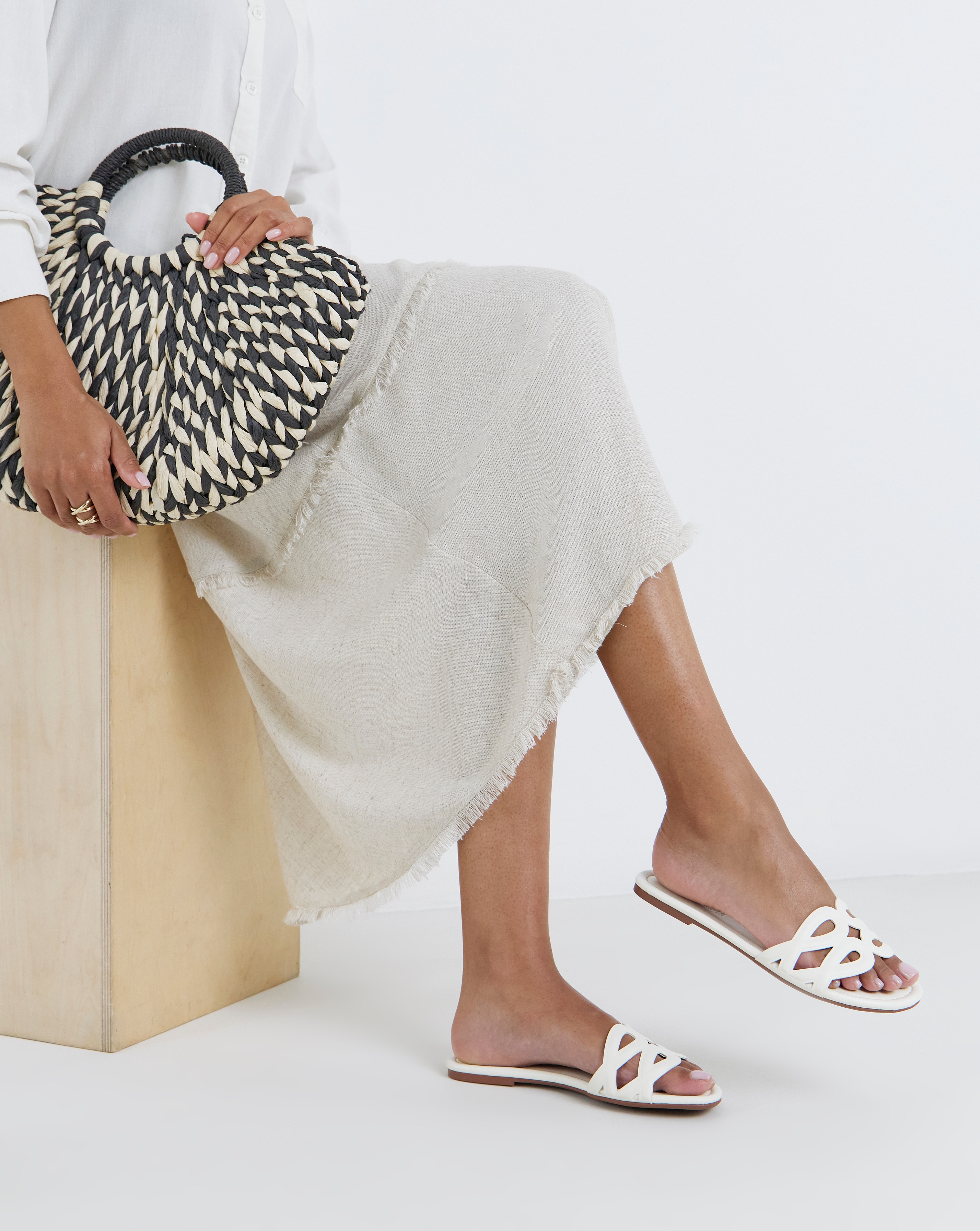 Padded Loop Mule Sandal Wide