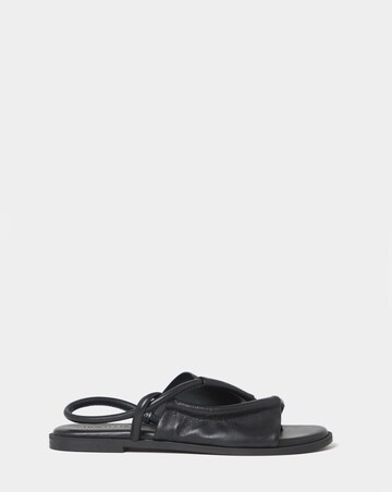 Yale Intricate Leather Toe Post Sandals - Wide Fit (E)