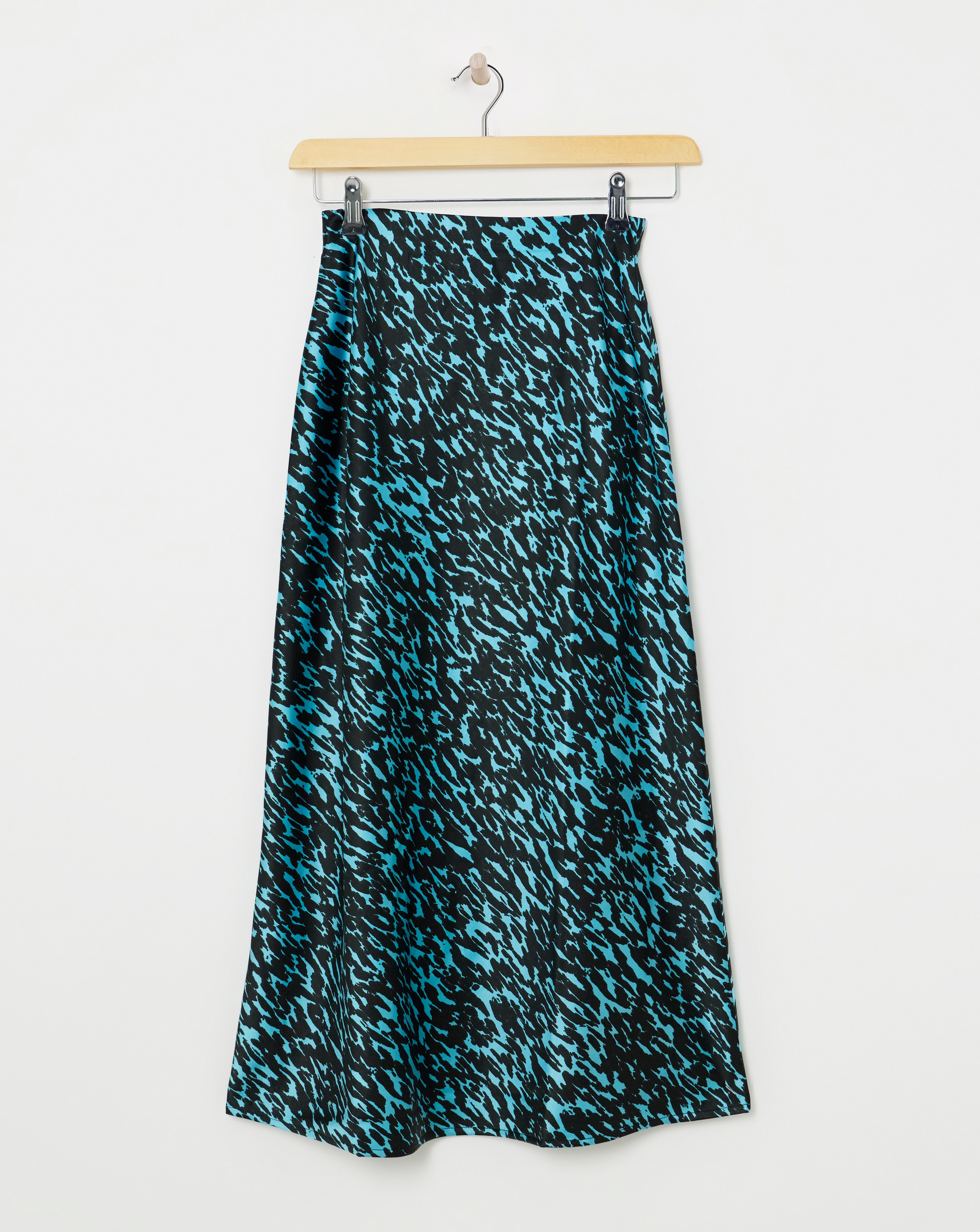 Printed Stretch Satin Slip Skirt