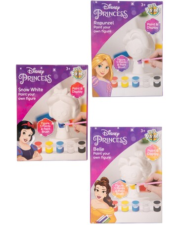 Paint Your Own Disney Princess Figure Bundle: Belle, Snow White and Rapunzel