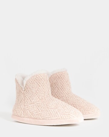 Laurel Knitted Bootie Slippers - Wide Fit (E)