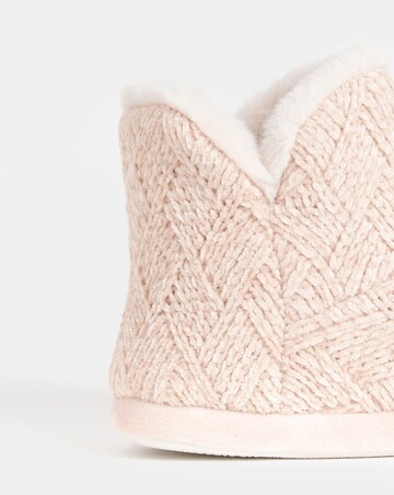 Laurel Knitted Bootie Slippers - Wide Fit (E)