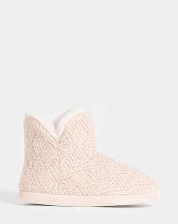 Laurel Knitted Bootie Slippers - Wide Fit (E)