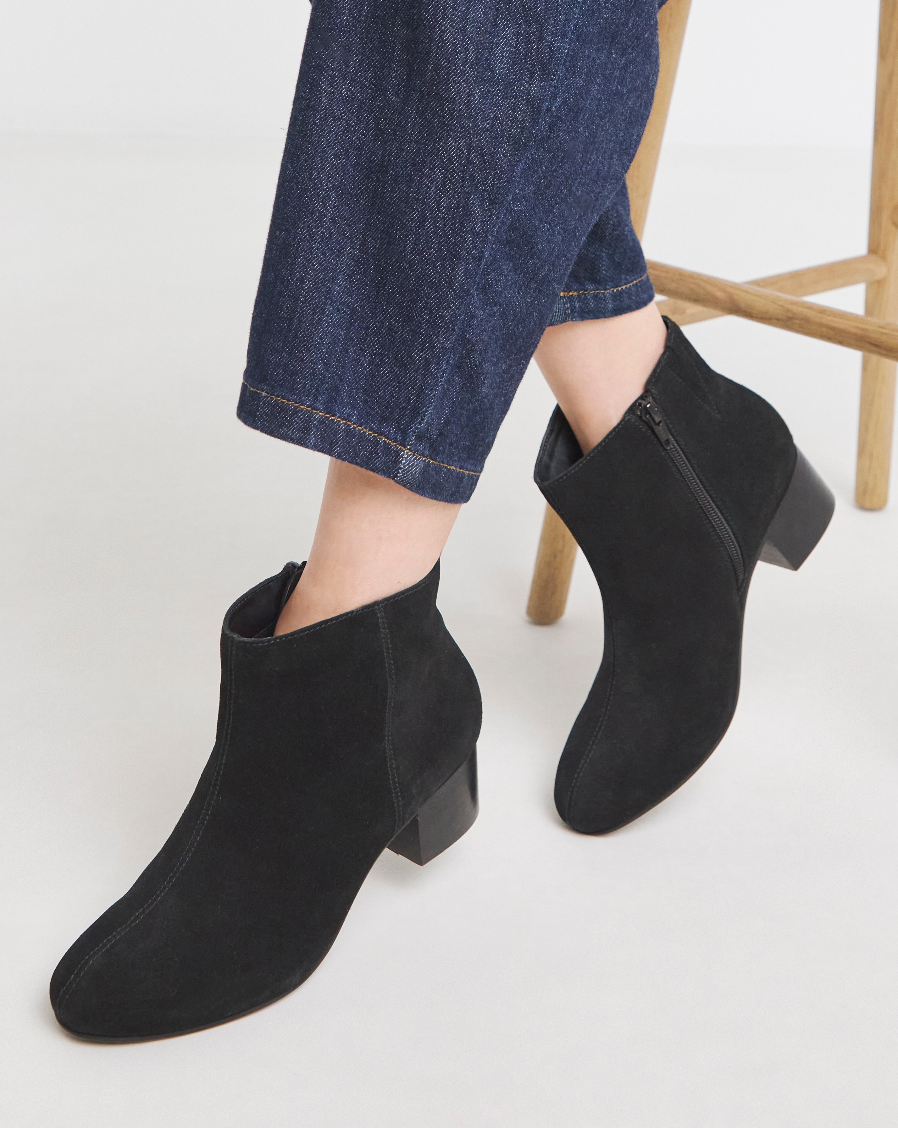 Low Block Heel Ankle Boot EEE Fit