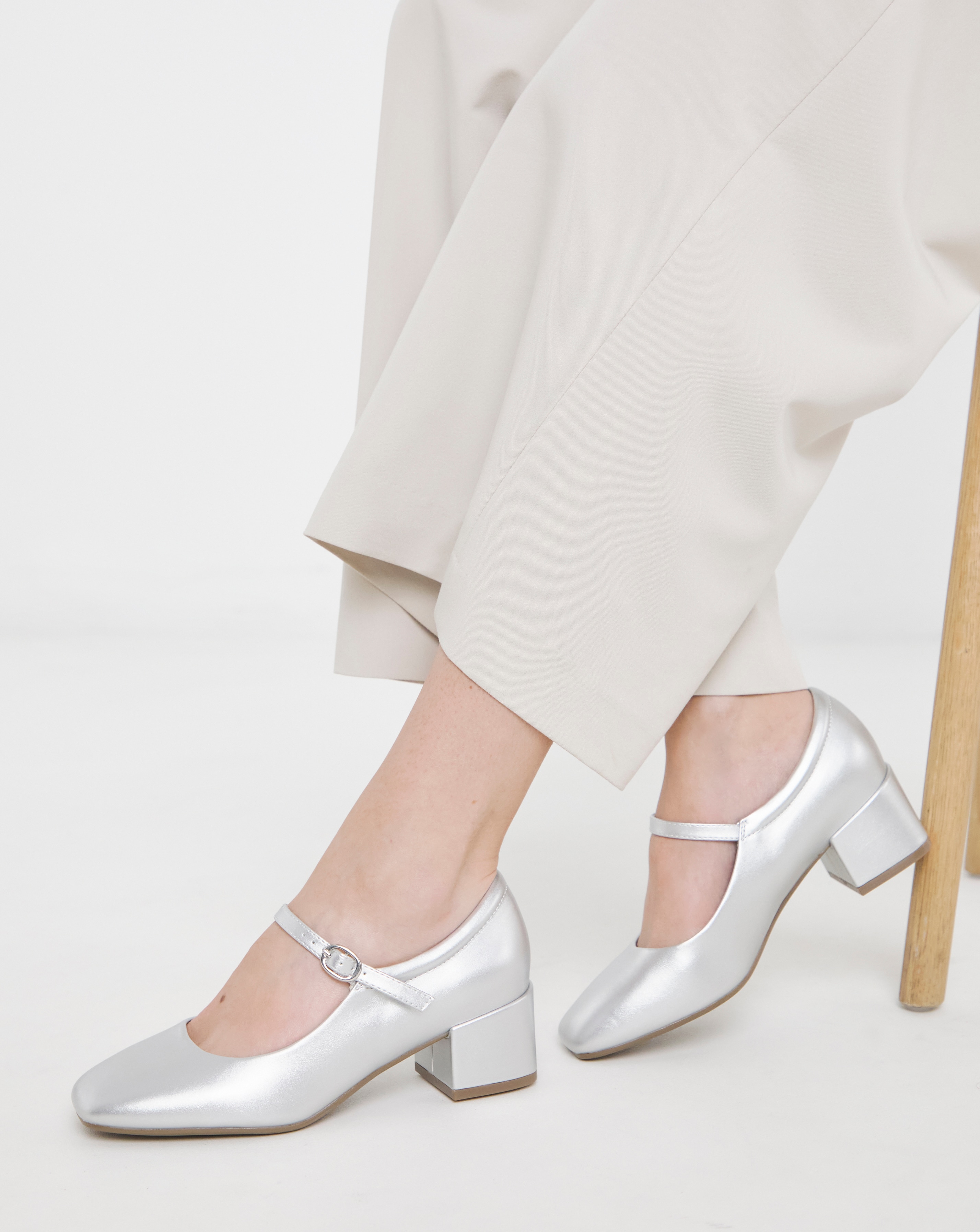 Block Heel Mary Jane Ex Wide