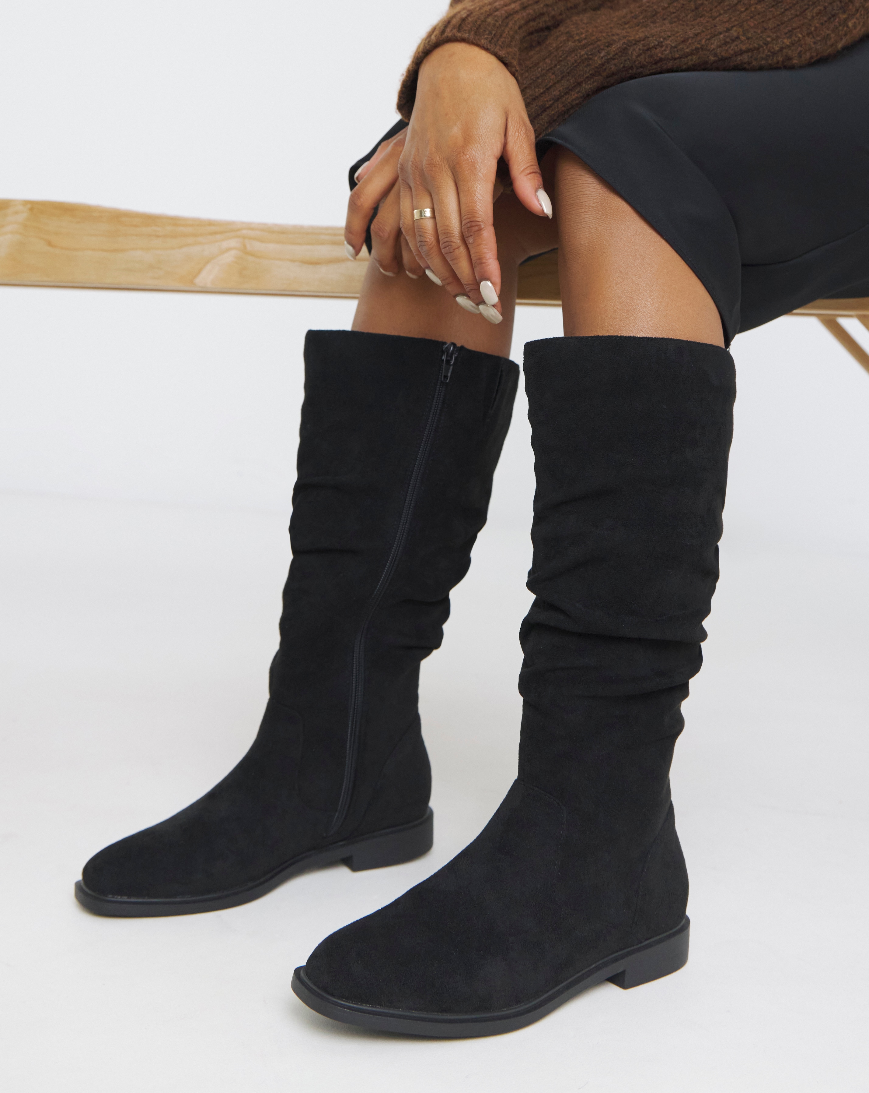 Knee High Ruched Boot D Std