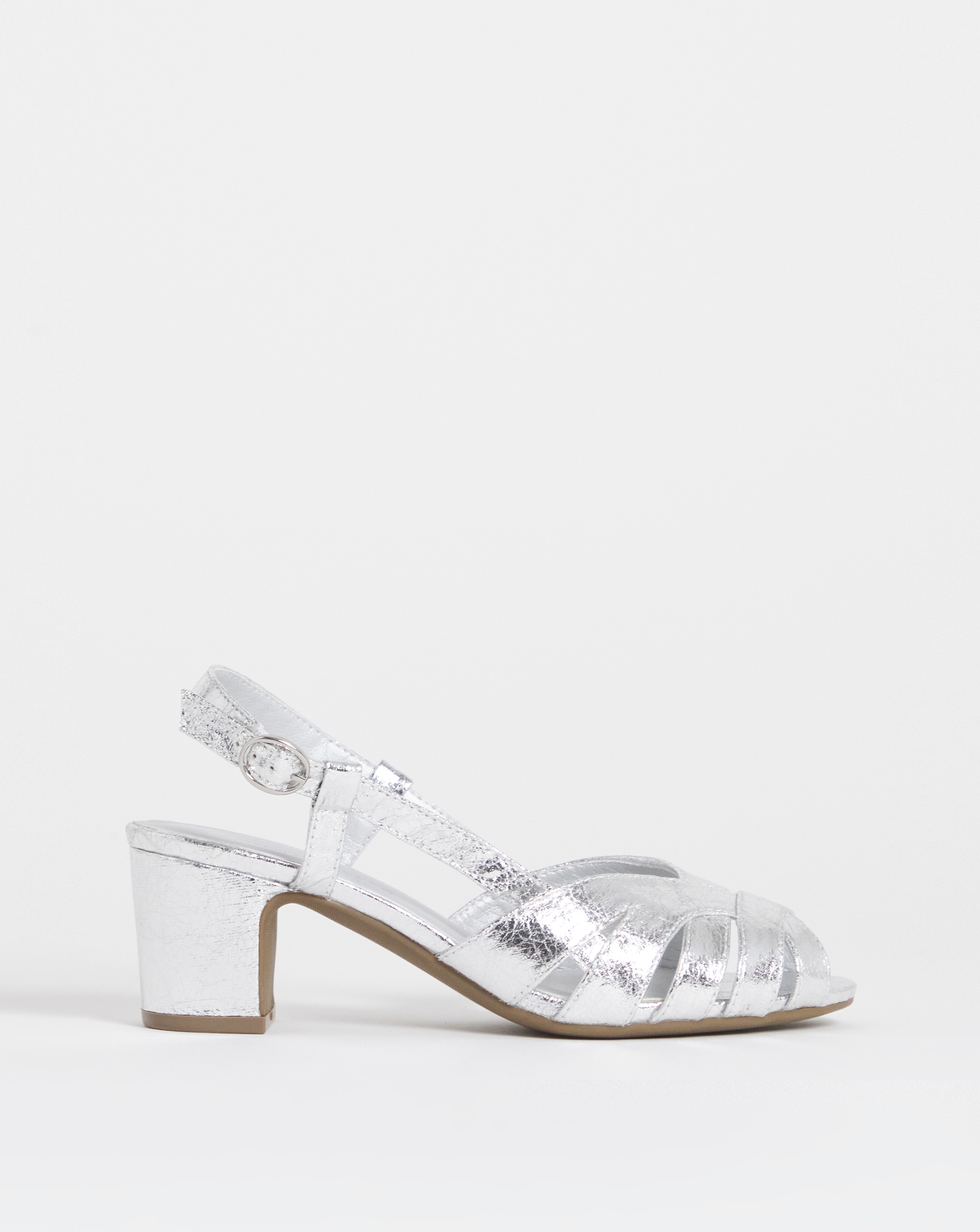 New In - Peep Toe Sling Back Shoes Wide Fit