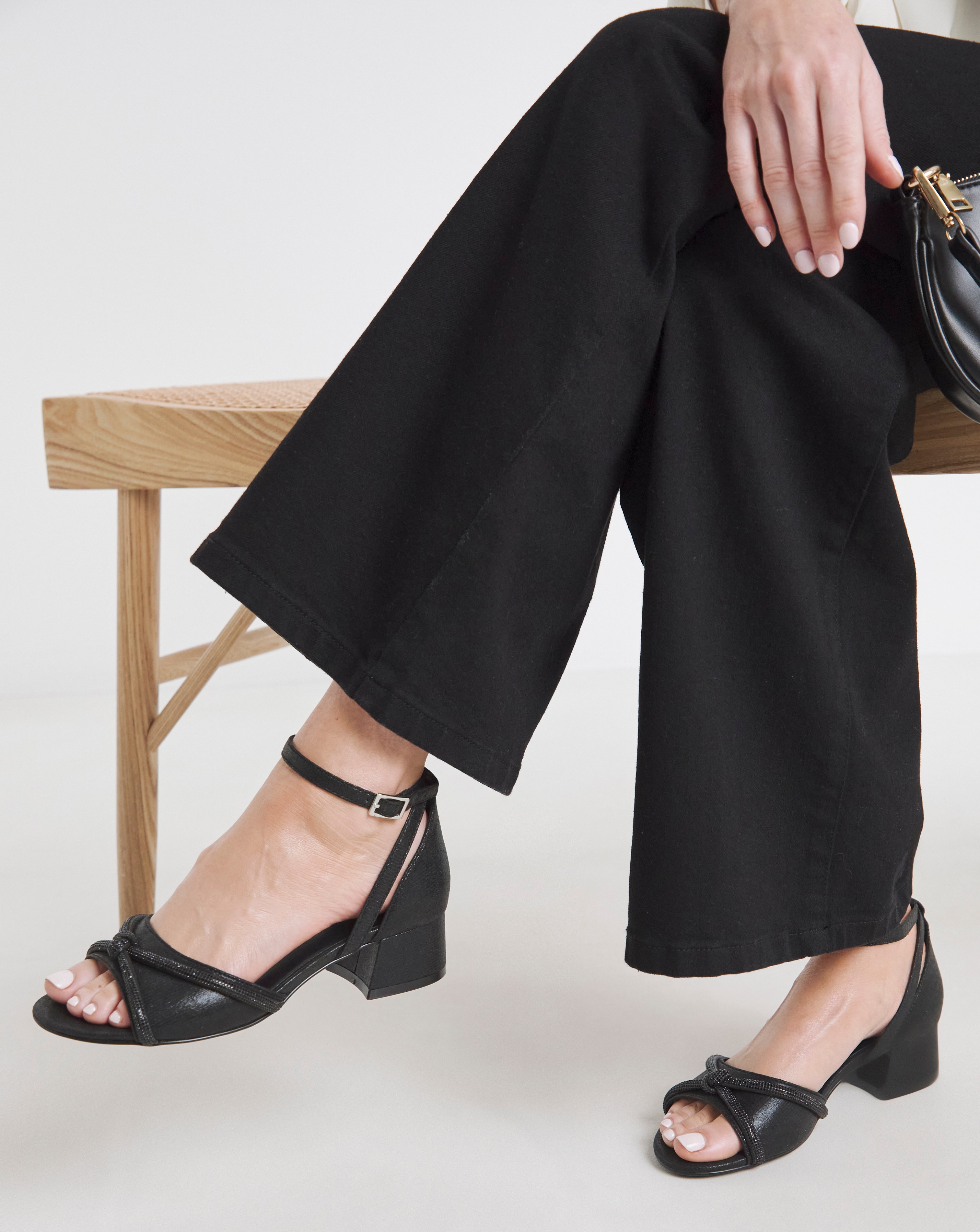 Diamante Two Part Heel Wide