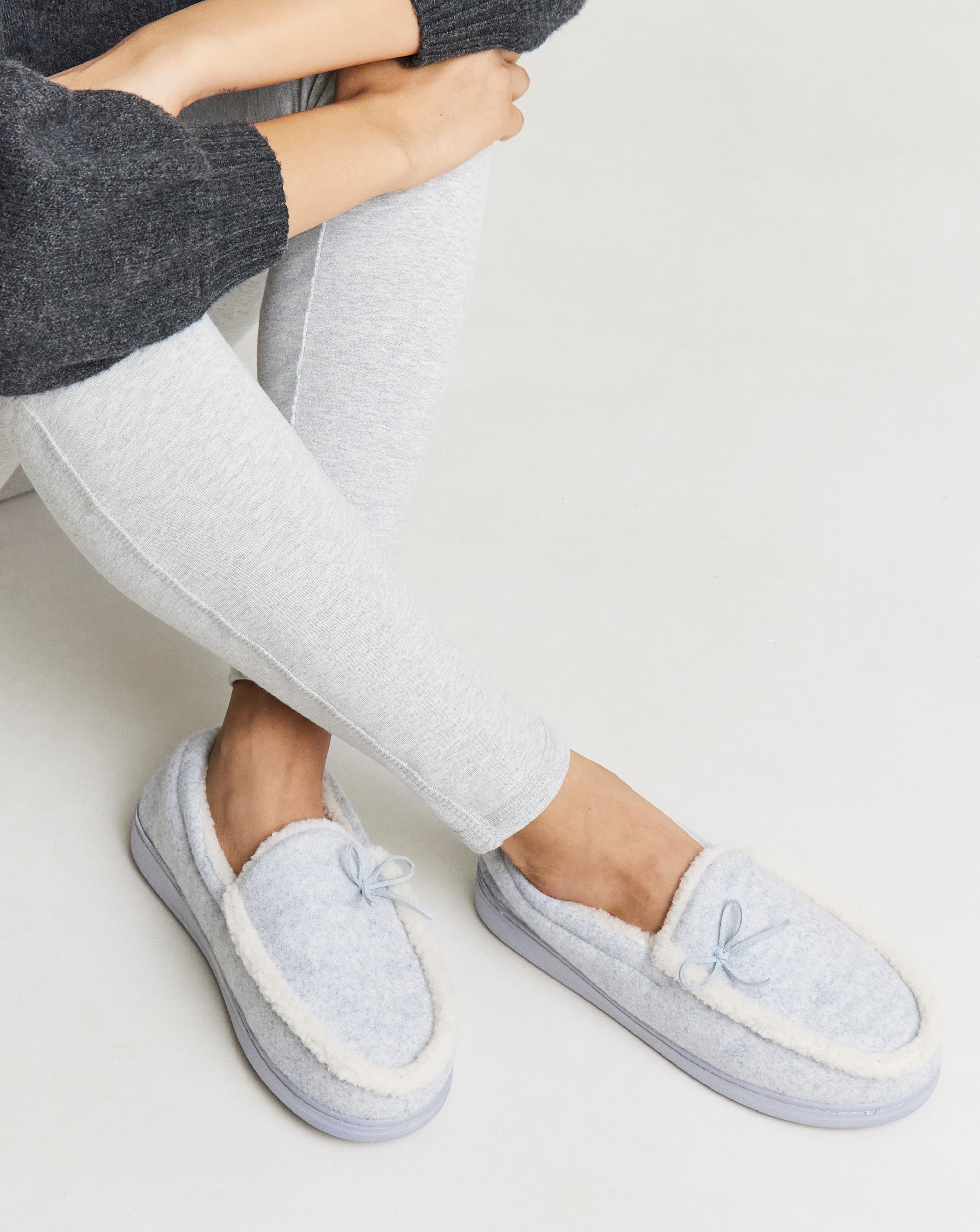 Full Slipper With Bow Wide Fit