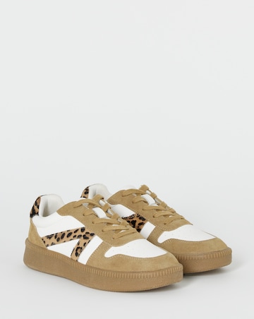 Rumba Leather Retro Lace up Trainer Wide Fit (E)