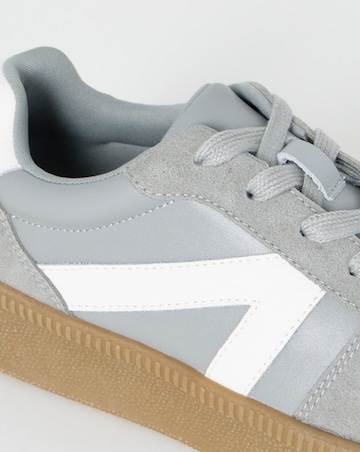 Rumba Leather Retro Lace up Trainer Extra Wide Fit (EEE)