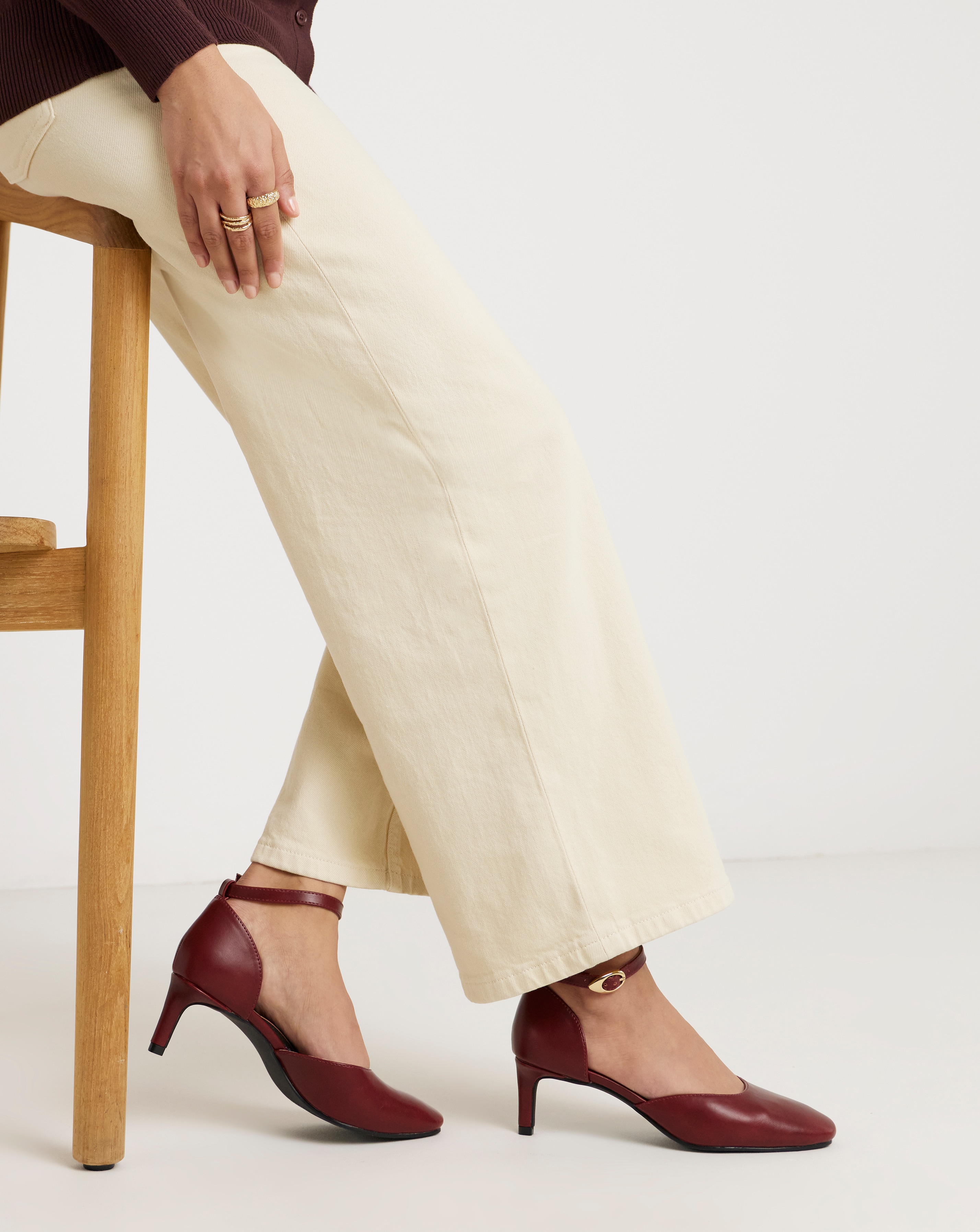 New In - Two Part Heeled Shoes Wide