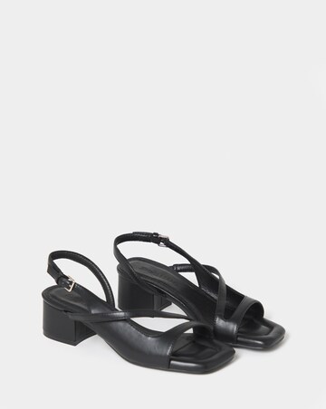 Hera Low Block Heel Crossover Slingback Sandals - Wide Fit (E)