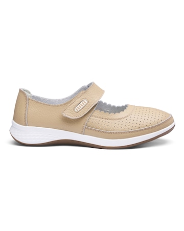 Leather Touch and Close Bar Shoes Extra Wide EEE Fit