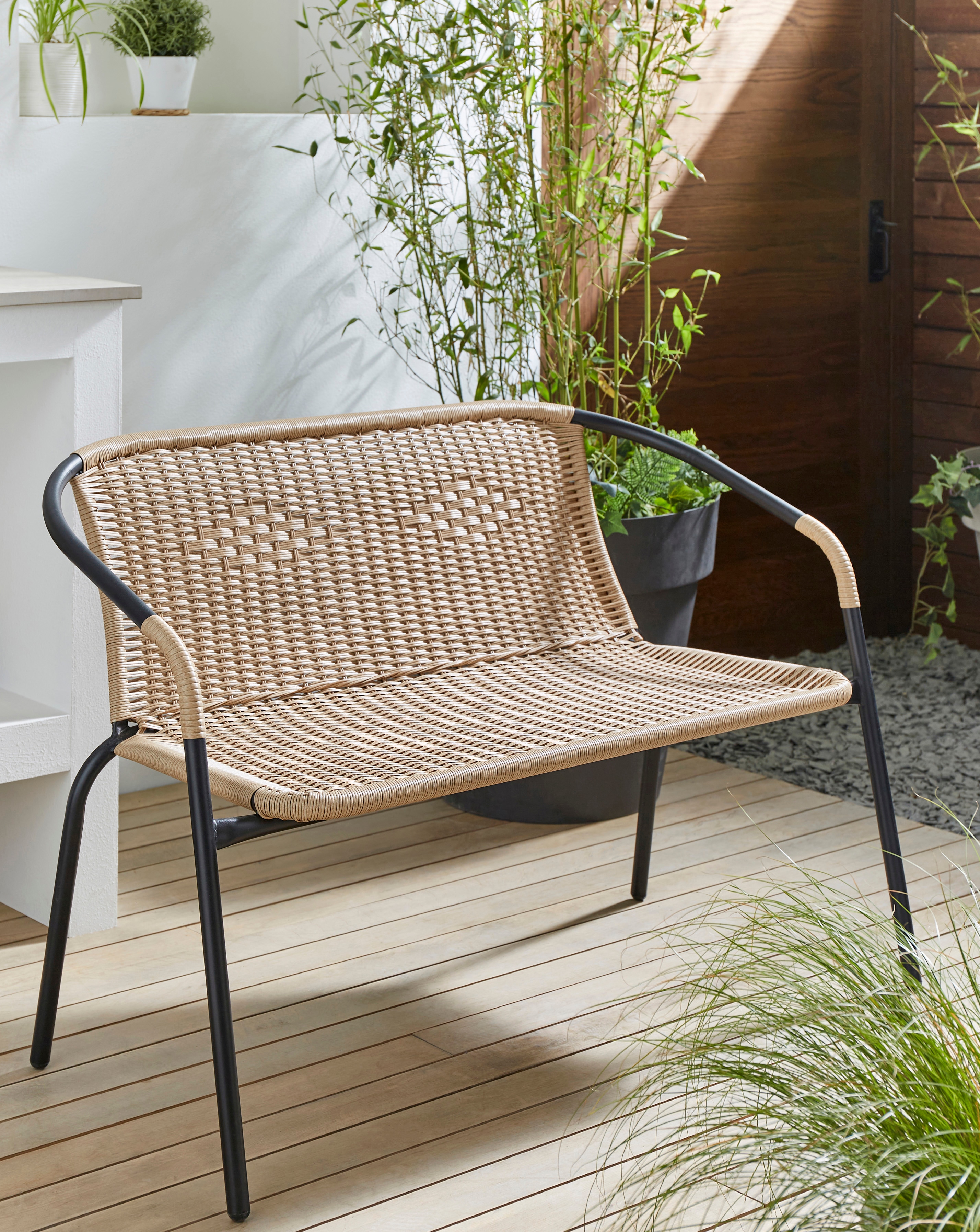 Rattan Bench