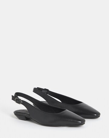 Reed Square Toe Leather Slingback Shoes - Extra Wide Fit (EEE)