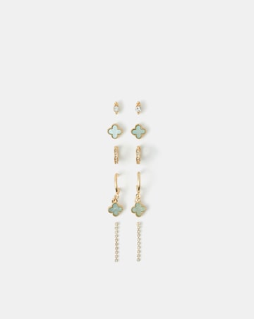 Accessorize 5-Pack Clover Stud & Hoop