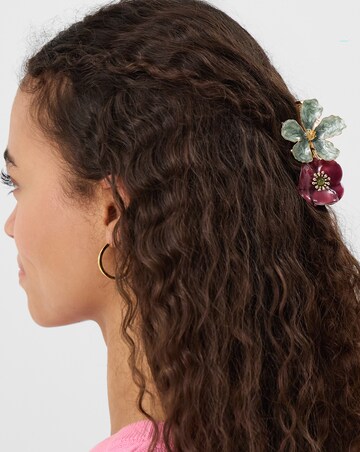 Accessorize Floral Metal Claw Clips