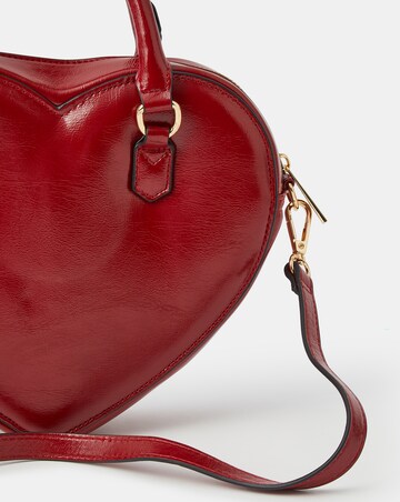 Accessorize Patent Heart Crossbody Bag