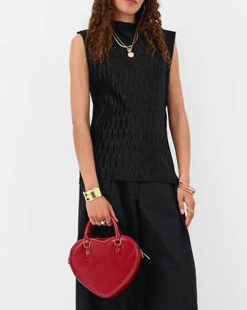 Accessorize Patent Heart Crossbody Bag
