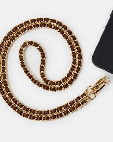 Accessorize Leather Chain Phone Strap