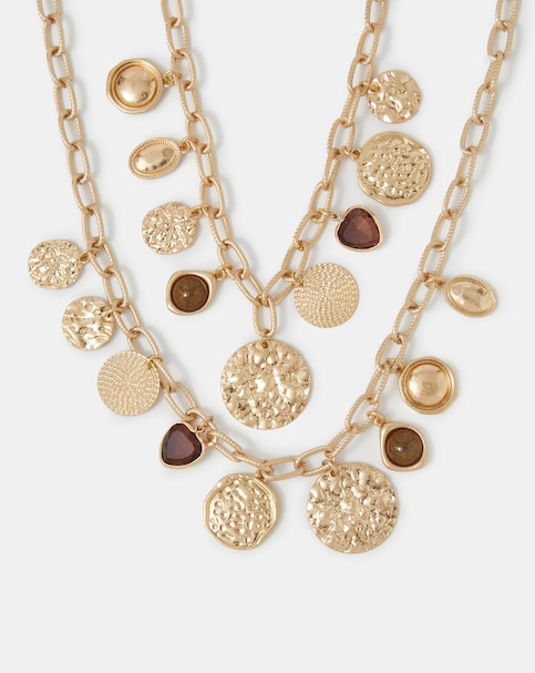 Accessorize 2-Pack Coin Charm Necklaces