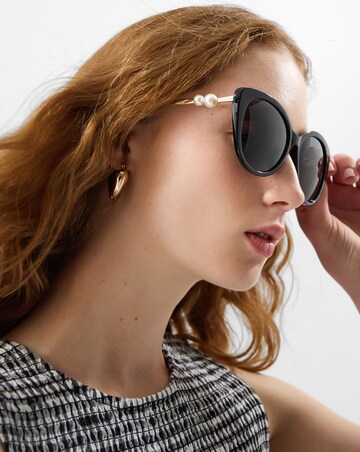 Accessorize Pearl Cat Eye Sunglasses