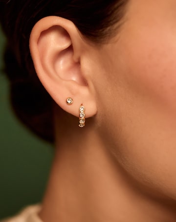 Accessorize Stainless Stone Stud & Hoop